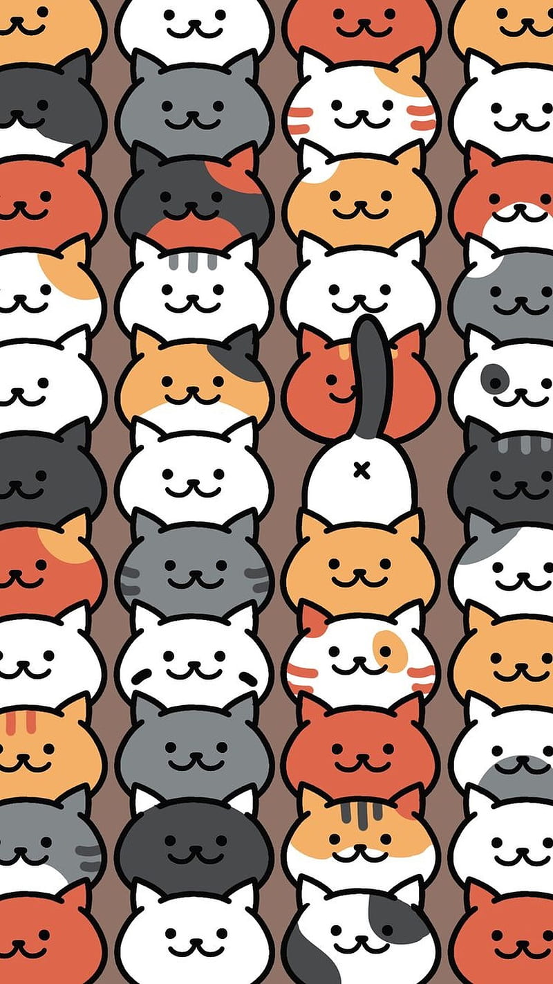 Neko Atsume Cats, neko atsume, HD phone wallpaper