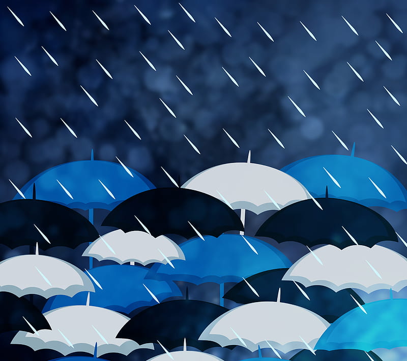 Umbrellas, outside, rain, spring, weather, aprshow, HD wallpaper