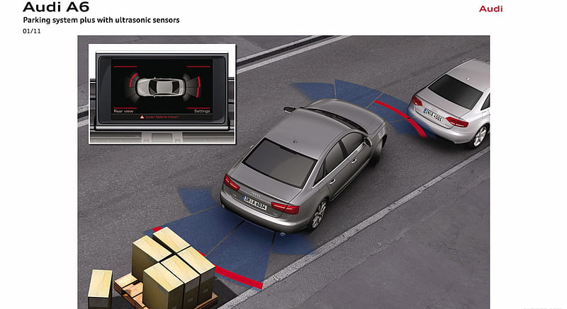 2012 Audi A6 - Parking system plus with ultrasonic sensors , car, HD wallpaper