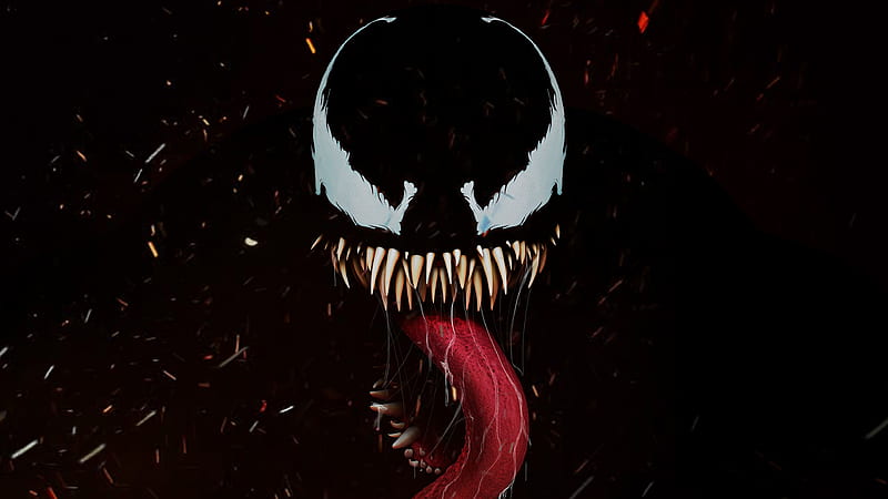venom, artwork, tongue, Movies, HD wallpaper
