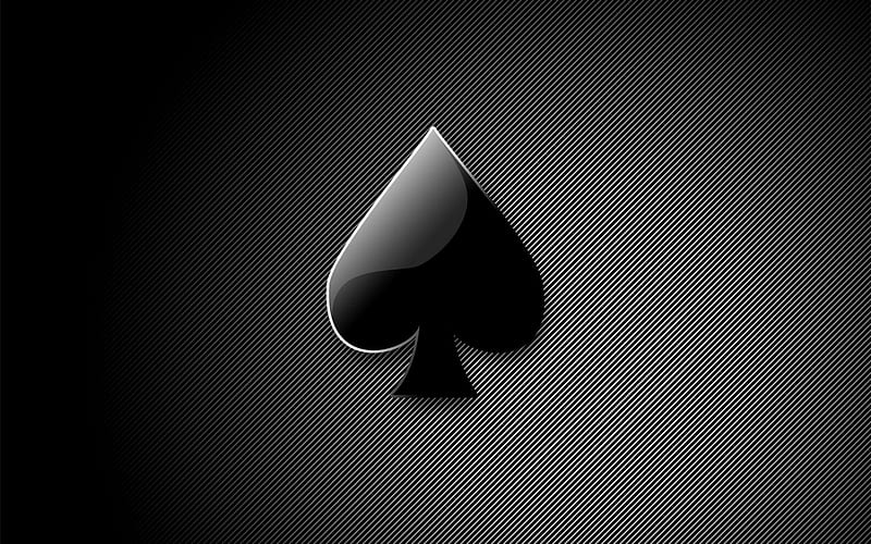 Black playing card, art, best, black, cards, logos, metal, HD wallpaper