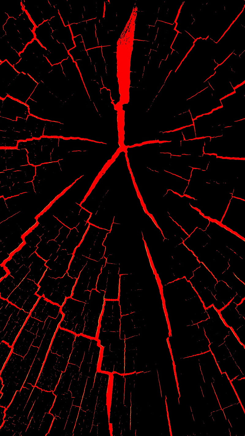 Red and Black Cracks, cranny, lockscreen, background, HD phone wallpaper |  Peakpx