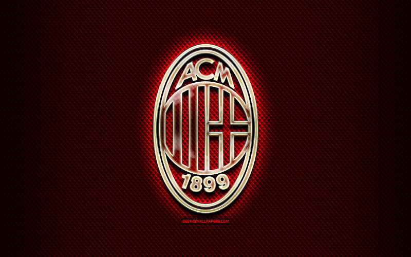 AC Milan, emblem, football, logo, milan, soccer, sport, HD wallpaper
