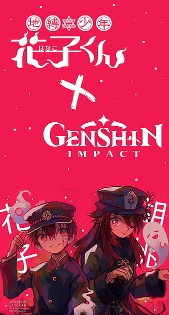 Hanakokun and Hu Tao, genshin impact, hanako kun, hu tao, HD phone wallpaper
