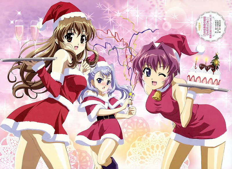 Nogizaka haruka no himitsu, cute, cool, christmas, anime, HD wallpaper