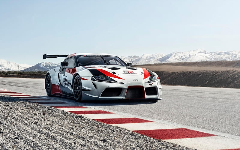 Toyota GR Supra Racing Concept, 2018 cars, sportscars, raceway, Toyota, HD wallpaper