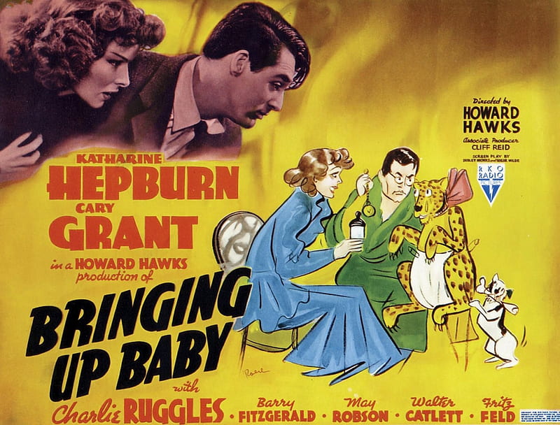 Classic Movies - Bringing Up Baby (1938), Cary Grant, Classic Movies, Bringing Up Baby, Katherine Hepburn, Barry Fitzgerald, HD wallpaper