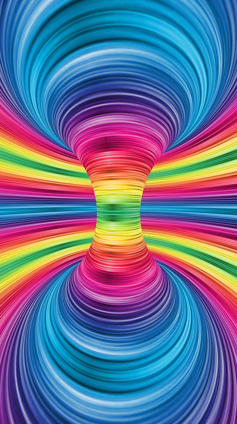 Colors inner torus, colorful, optical, optics, psicodelia, stripes, trippy, HD phone wallpaper