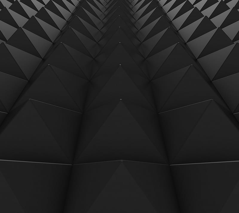 Black Pyramids, dark, egypt, gris, polygon, pyramid, square, HD wallpaper