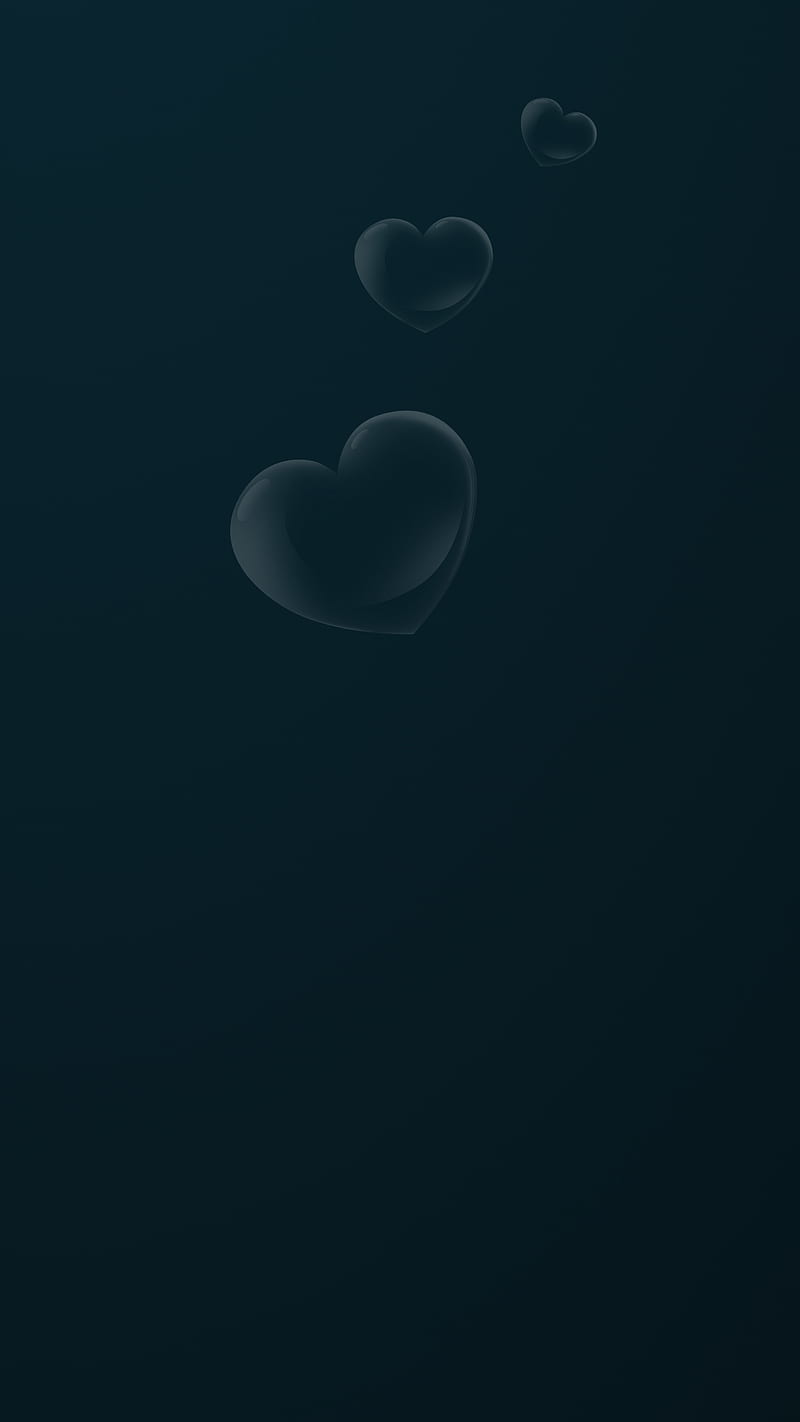Little hearts dark, abstract, black, blue, dark love, fog, love, lovers,  valentine's, HD phone wallpaper | Peakpx