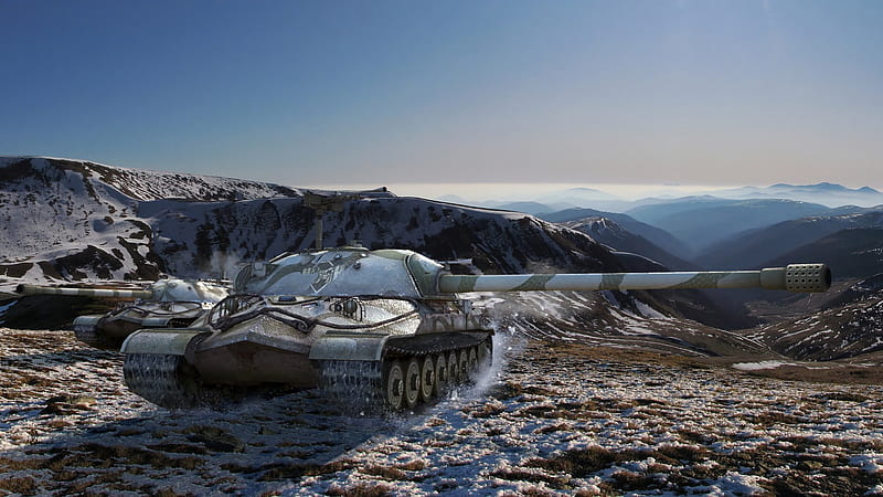 Wallpaper mountain, glacier, tank, Game, World of tanks, World of