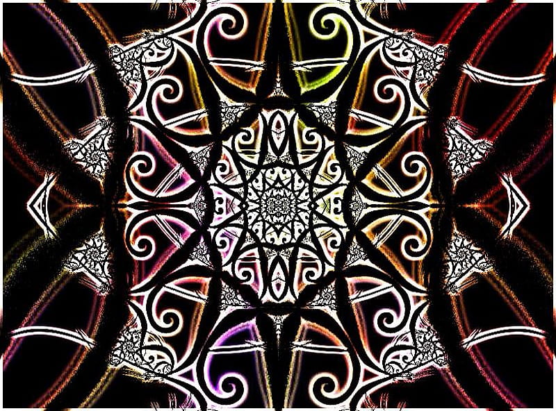 Stained Glass, doily, filagree, church, HD wallpaper