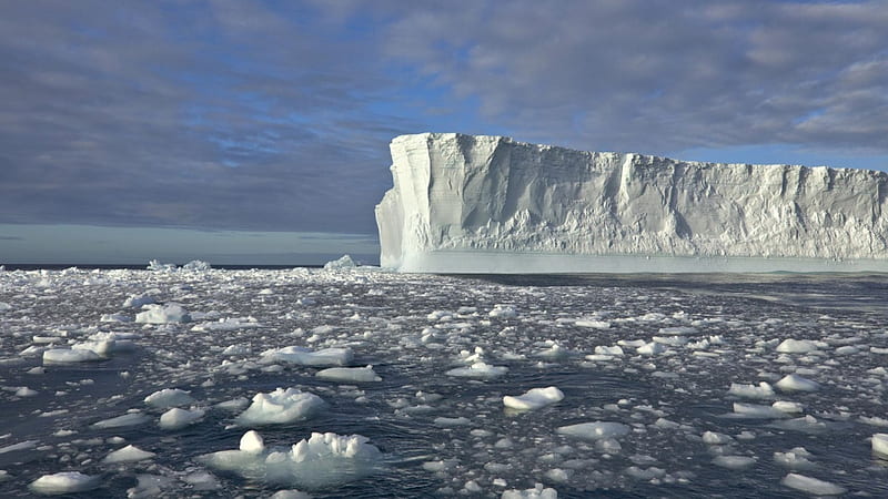 Iceberg, and sea, sky, top, HD wallpaper Iceberg, and sea, sky, top, HD wallpaper