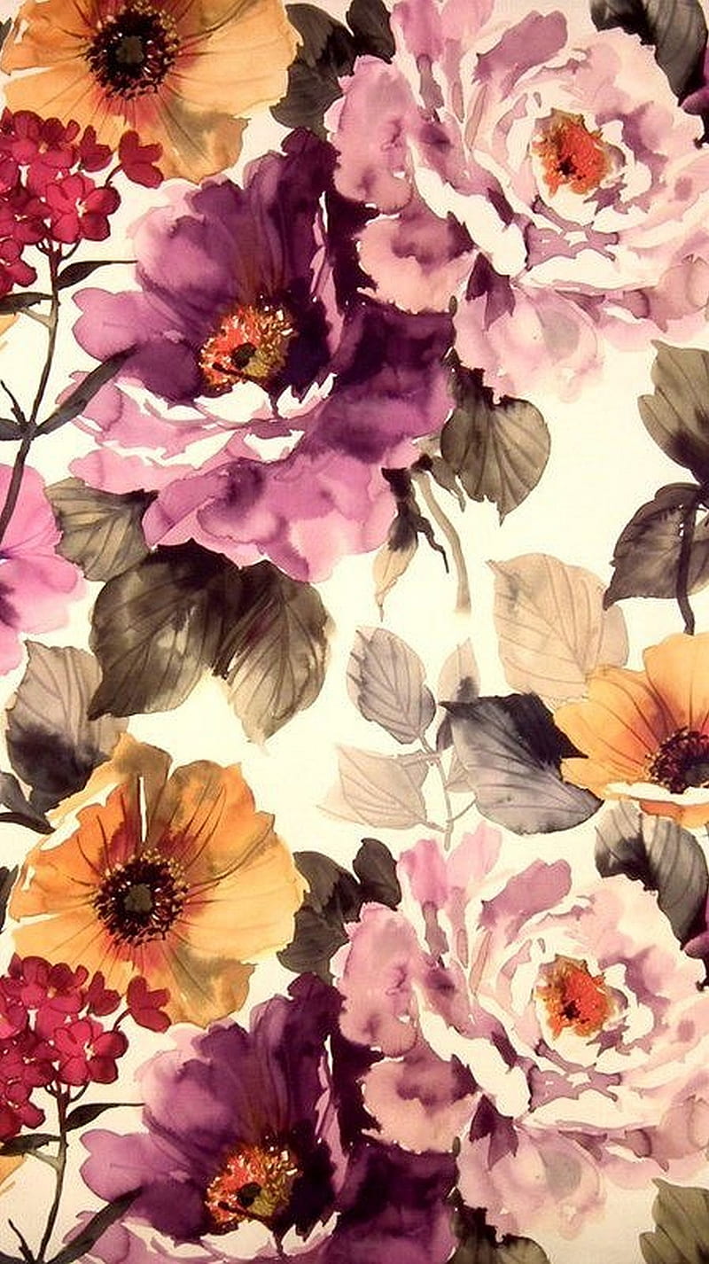 Muted Flowers, HD phone wallpaper