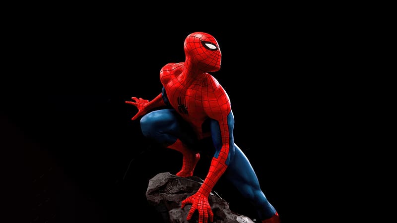 The Amazing Spider Man Oled , spiderman, superheroes, dark, black, oled, artist, artwork, digital-art, HD wallpaper