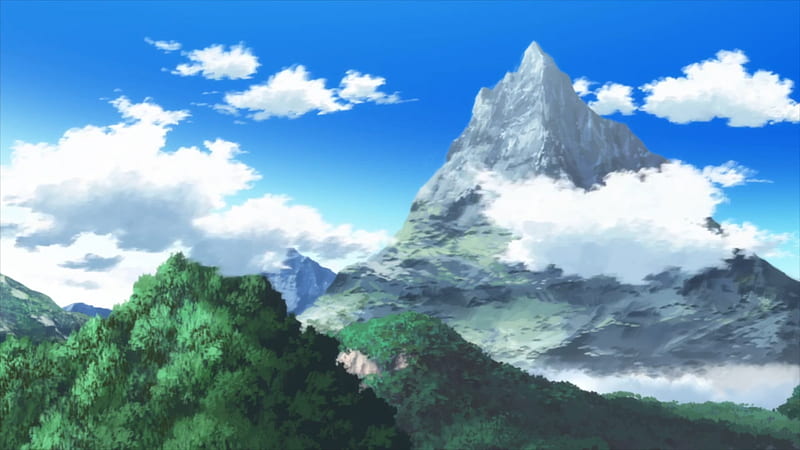 Mountain range, Sky, Anime, Fairy Tail, Clouds, Manga, Mountain, Kingdom Of Fiore, HD wallpaper