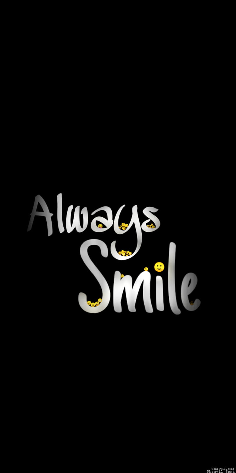 Always Smile, black, lock screen ...