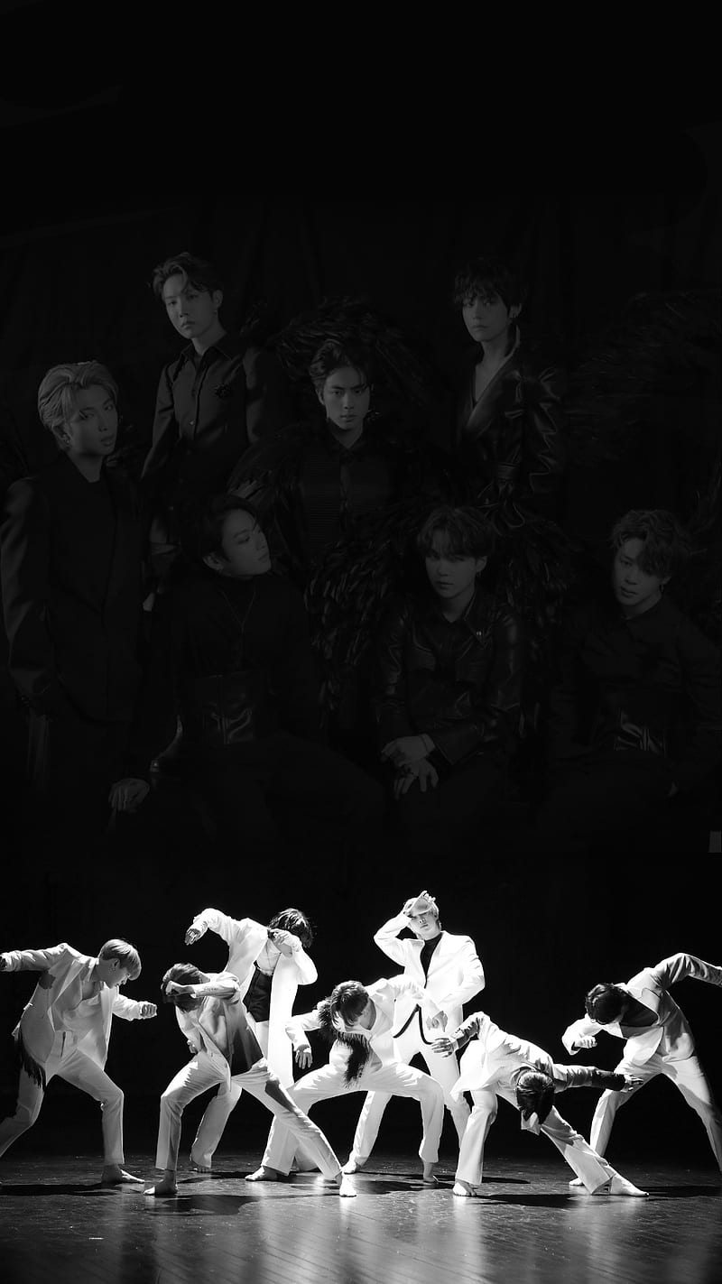 BlackNWhite Swan BTS, bangtan, black swan, jhope, jimin, jin, jungkook, rm, suga, white swan, HD phone wallpaper