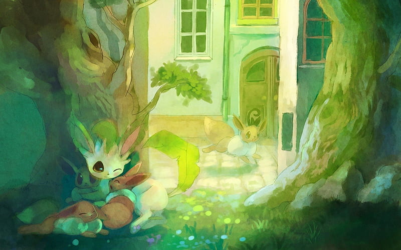 Cute Leafeon Pokemon Wallpaper