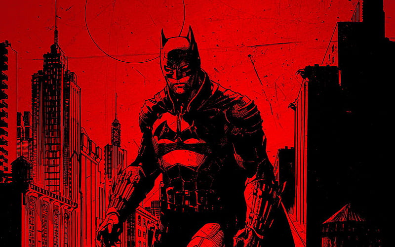 Batman, negro, dc, rojo, Fondo de pantalla HD | Peakpx