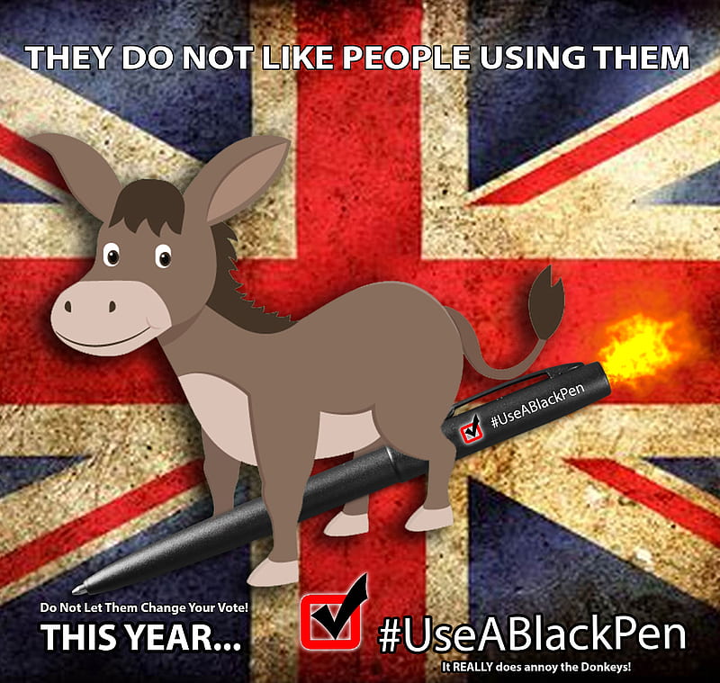 Take a black pen meme, vote, meme, donkey, 2019, elction black pen, brexit, conspiracy, HD wallpaper
