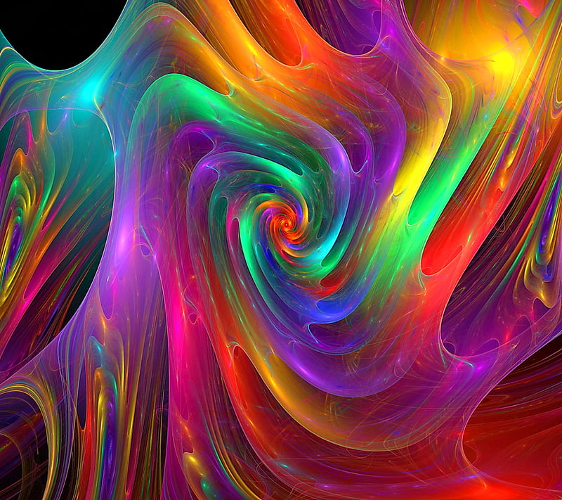Rainbow Spiral, colorful, HD wallpaper