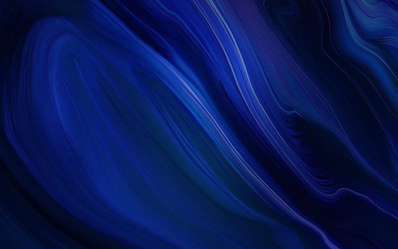 blue waves background, dark blue creative background, waves background, paint blue background, HD wallpaper