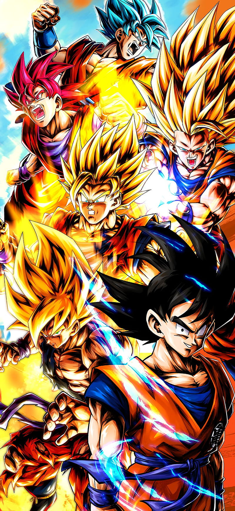 Goku, super, ball, dragon ball gt, blue, dragon ball, dragon, HD phone wallpaper