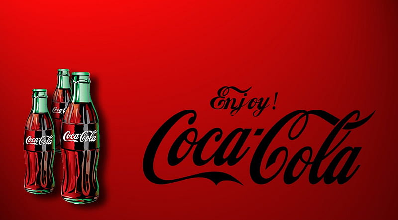 Enjoy! Coca Cola, cola, red, enjoy, coca, HD wallpaper