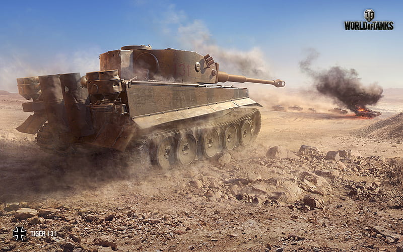 World of Tanks, Tiger 131, WoT, Africa, desert, German tank, HD wallpaper