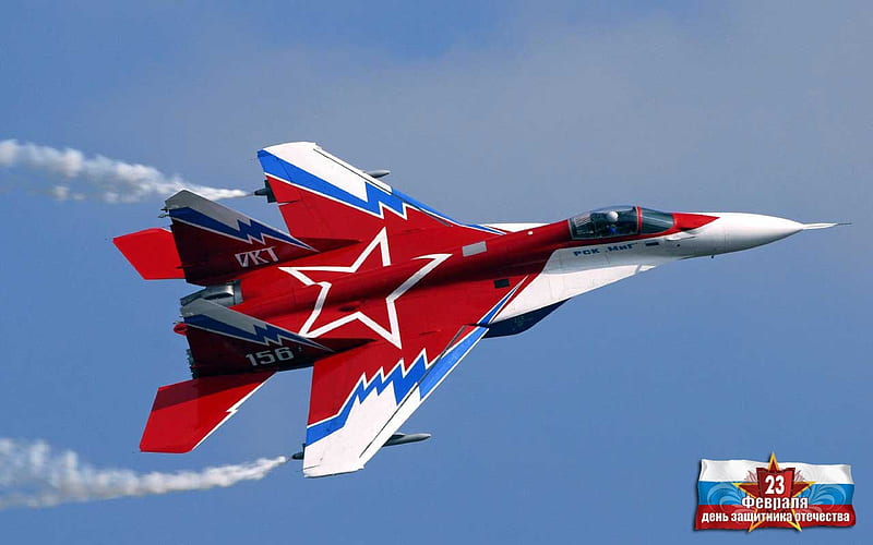 fighter, february 23, mig 29, holiday, swifts, HD wallpaper