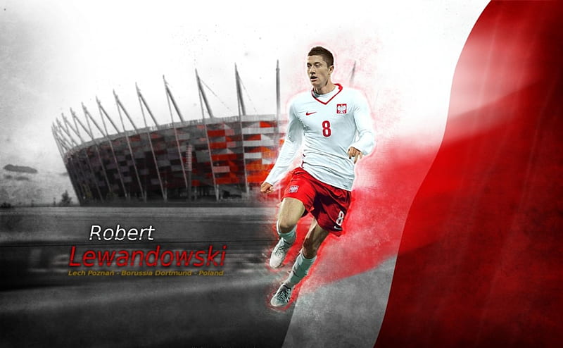 Robert Lewandowski, soccer, lech poznan, poland, football, borussia dortmund, polska, HD wallpaper