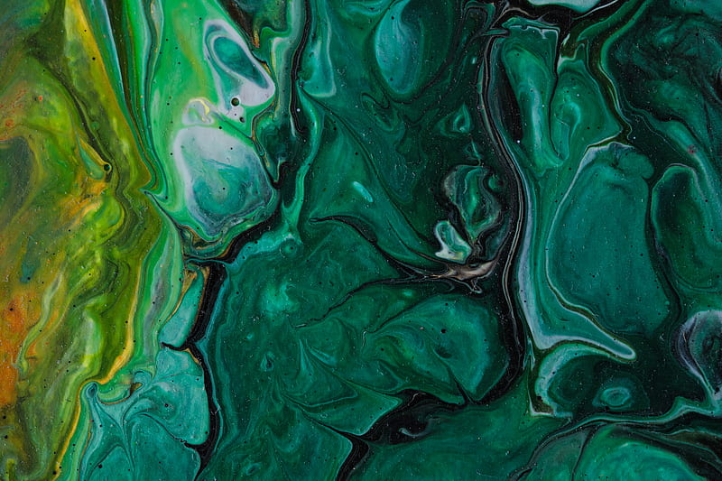 paint, stains, canvas, abstraction, green, shades, HD wallpaper