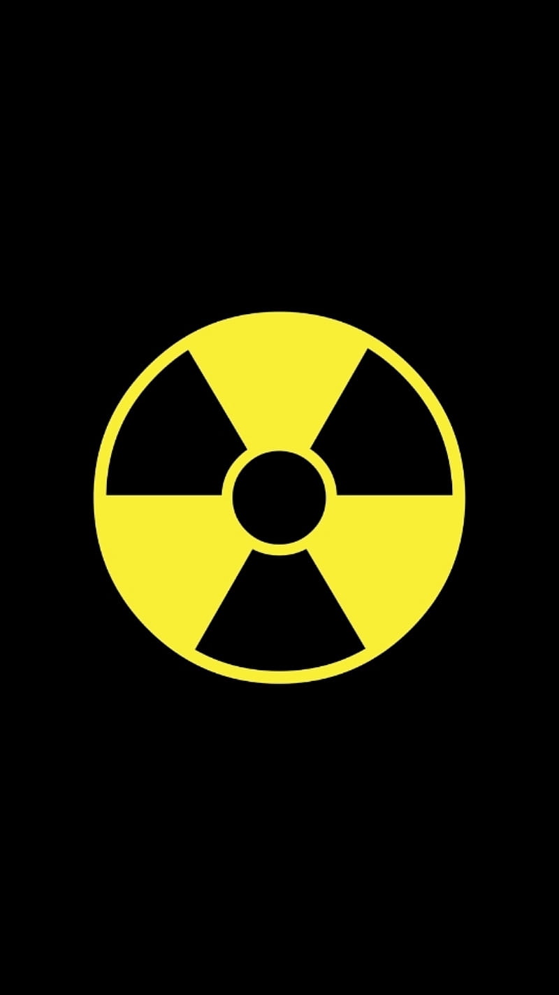 Radiation, black, symbol, yellow, HD phone wallpaper