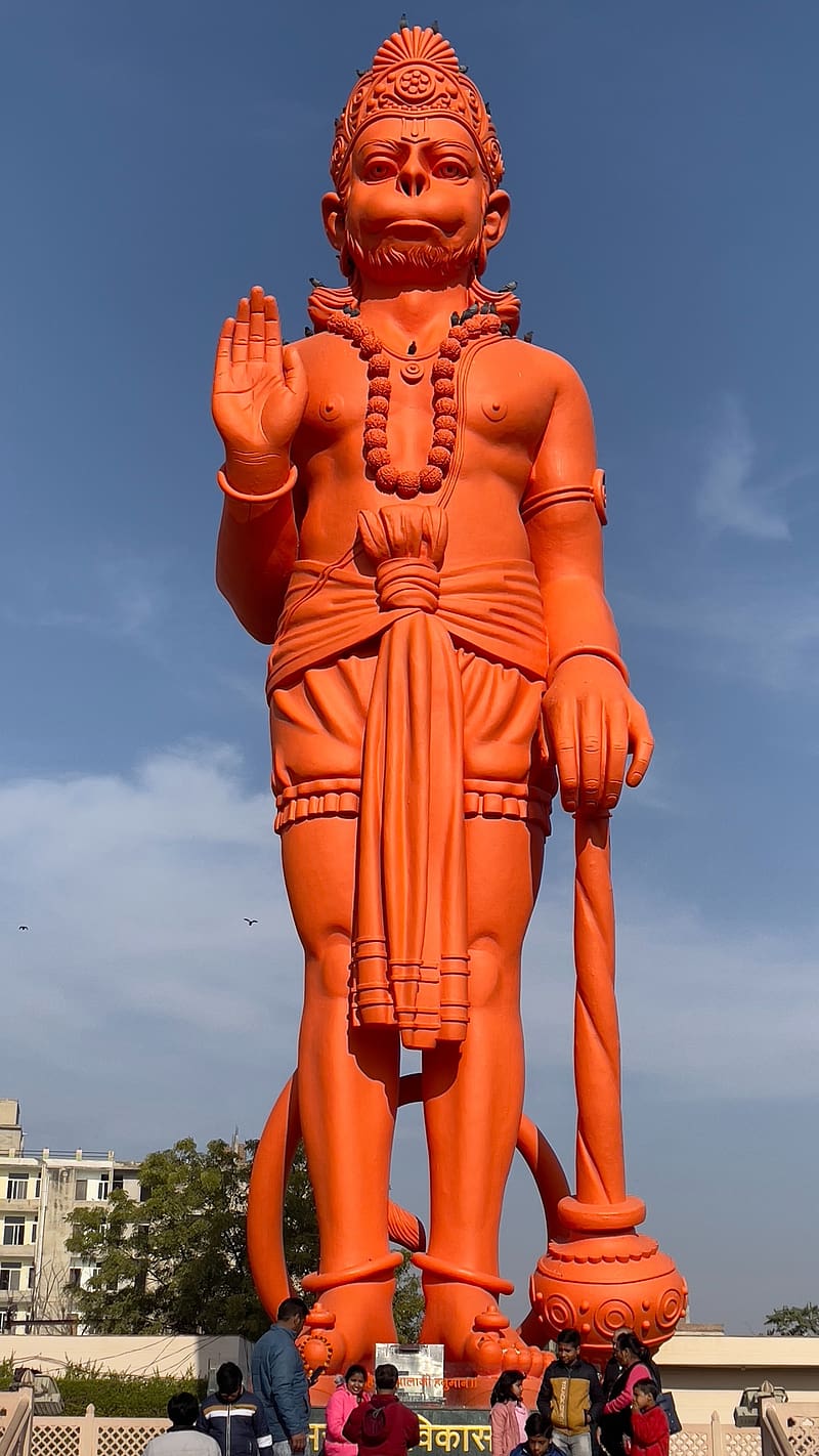 Hanuman Huge Statue , hanuman , huge, statue, lord, god, bhagwan, HD phone wallpaper