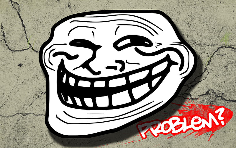 Trollface, trollface , problem, trollface , troll, HD wallpaper