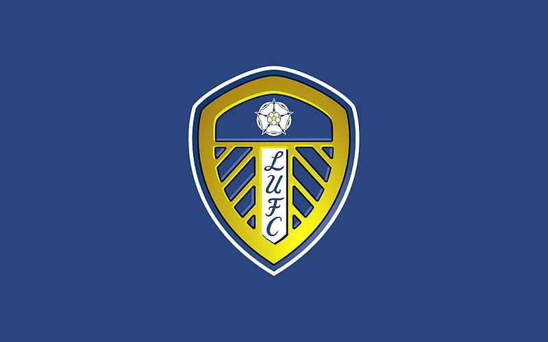 Leeds United, football, Premier League, England, emblem Leeds, HD wallpaper
