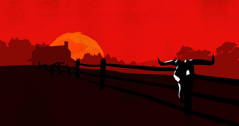 Red Dead Redemption 2 minimalistic wallpaper