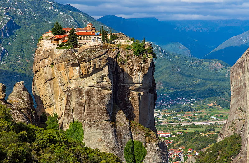 The Monastery of the Holy Trinity in Greece, Greece, Monastery, Monastery of the Holy Trinity, Meteora, HD wallpaper