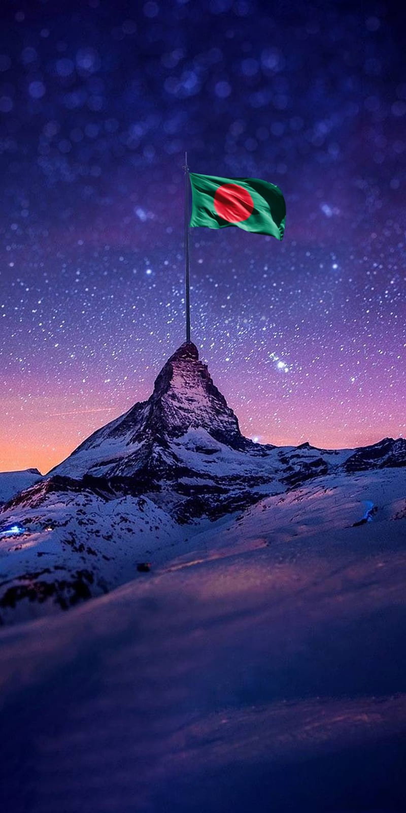 BangladeshFlag, bangladesh, flag, hrimon, mountain, night, star, HD phone  wallpaper | Peakpx