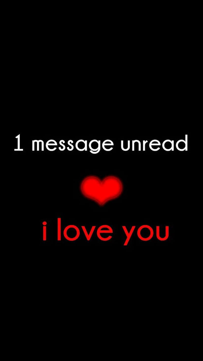 1 message, siempre, heart, logo, love, me, red, thinking, unread, words, you, HD phone wallpaper