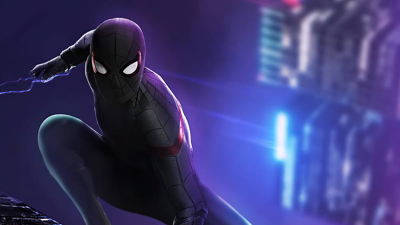 Black Spider Man Suit , spiderman, superheroes, artwork, artist, HD wallpaper