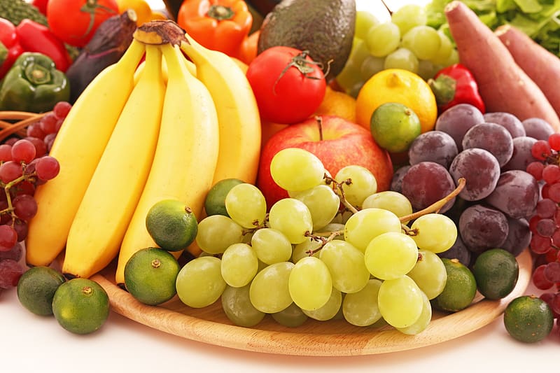 Fruits, Food, Apple, Grapes, Fruit, Banana, Vegetable, Fruits & Vegetables, HD wallpaper