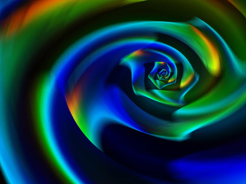 Rose Pirouette , swirl, whirl, pirouette, dark colors, rose, 3d and cg, abstract, HD wallpaper