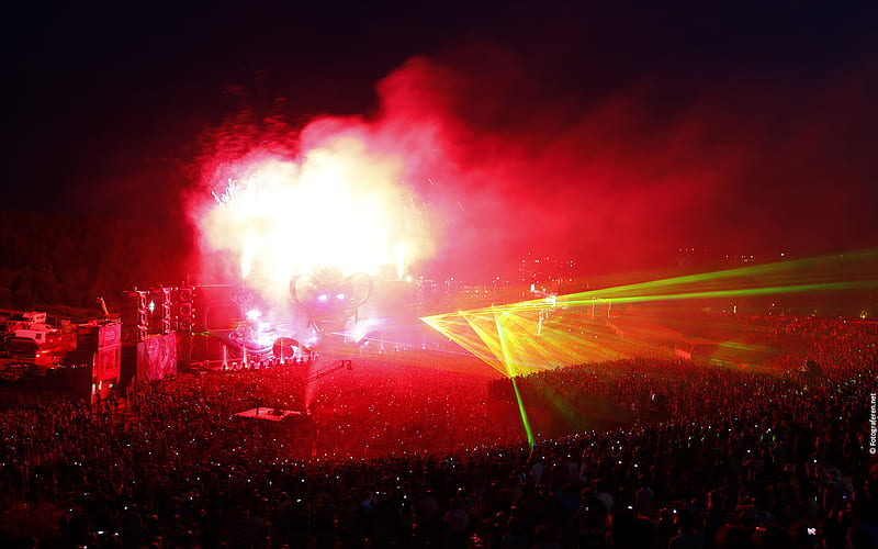 Tomorrowland is a massive 2-day outdoor music festival , rave, trippy, lsd, music festival, trance, trip, tomorrowland, HD wallpaper