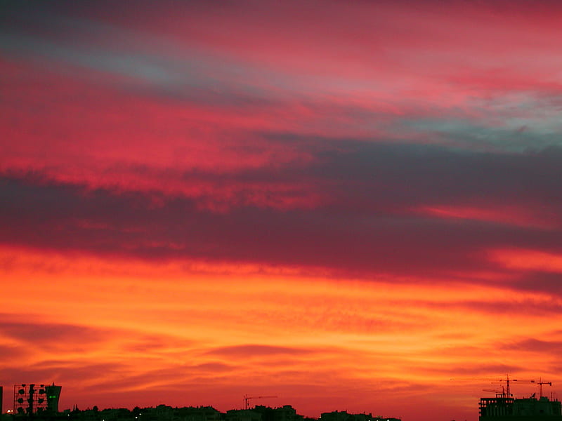 Dramatic Sunset Sky Algarve, colorful, sunset, dramatic, Algarve, HD wallpaper