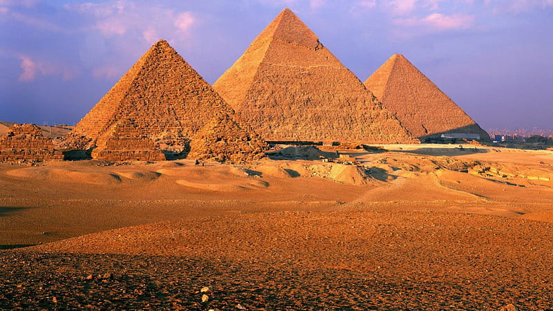 Pyramids at Giza, Pyramids, Ancient, Giza, Egypt, HD wallpaper