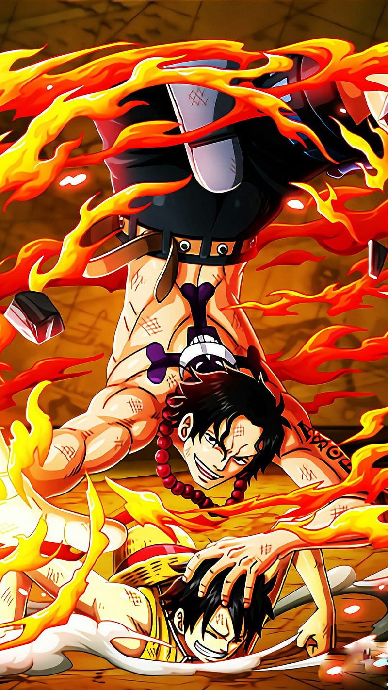 anime, Monkey D. Luffy, anime boys, One Piece, Portgas D. Ace, HD phone wallpaper