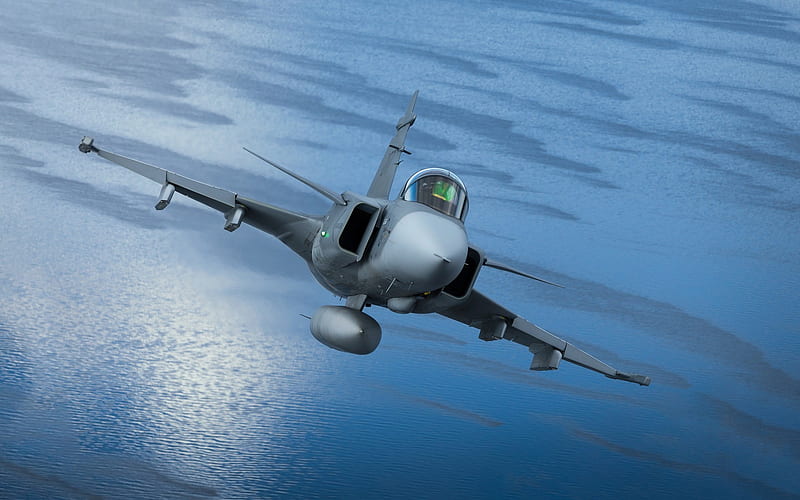 Saab JAS 39 Gripen, Swedish fighter, military aircraft, Swedish Air Force, Gripen, combat aviation, HD wallpaper