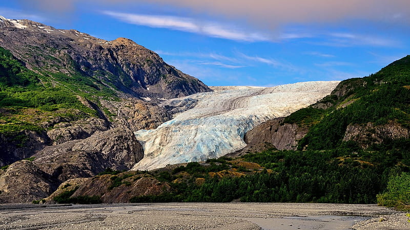 Kenai Fjords National Park, Seward, Alaska, rocks, water, coast, bay, glacier, usa, HD wallpaper